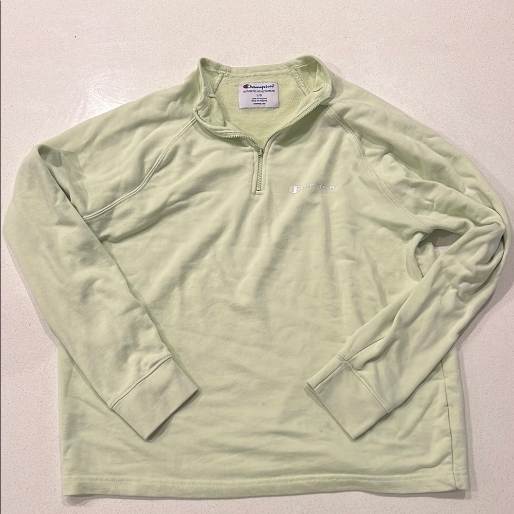 Champion Mint Green Quarter-Zip Sweatshirt